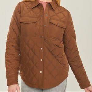 Quilted Shacket Brown Cocoa jacket quilt